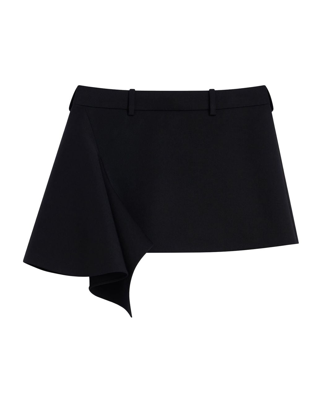 Givenchy Black Wool Slashed Mini Skirt