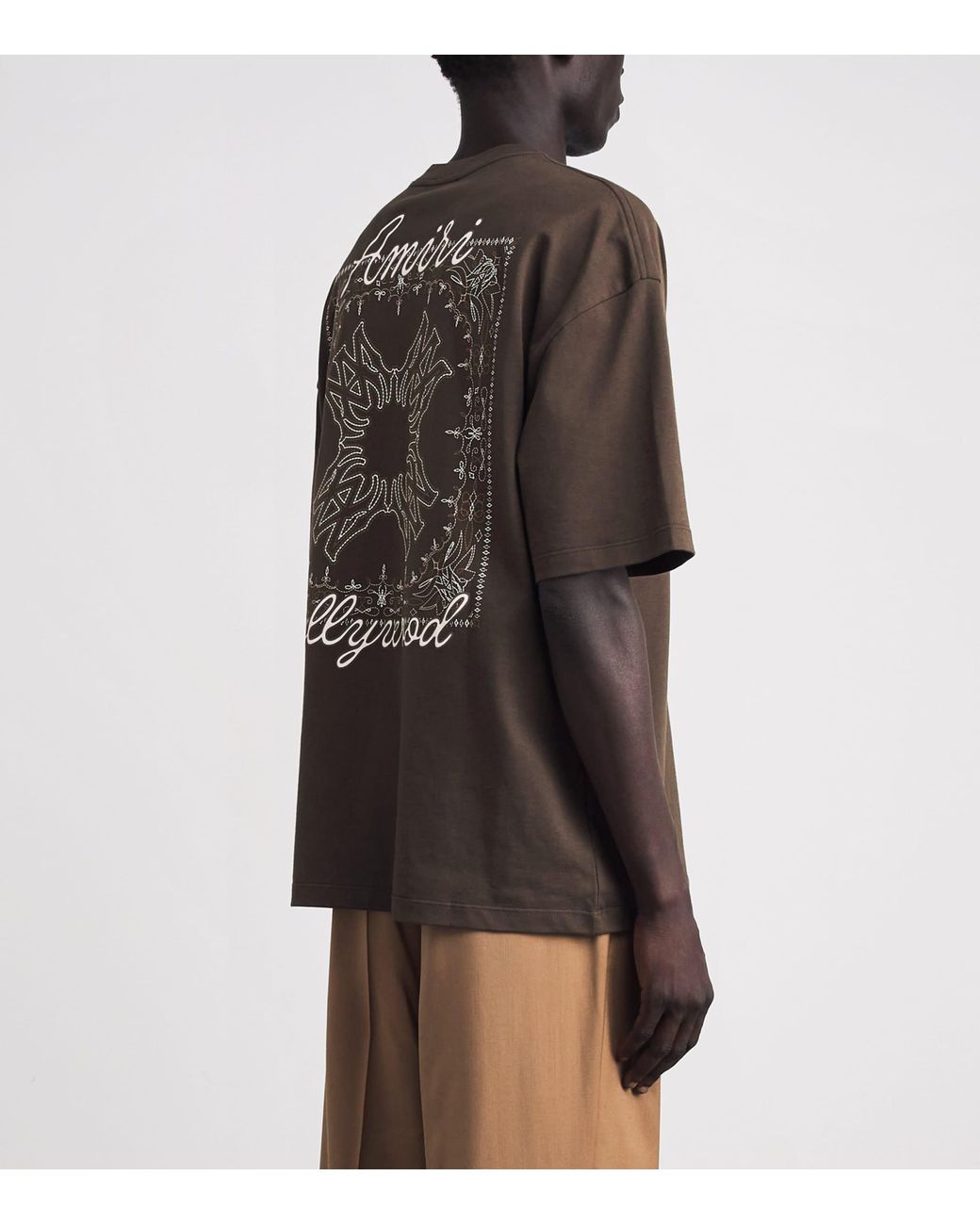 Amiri Black Cotton Quad Bandana T-Shirt