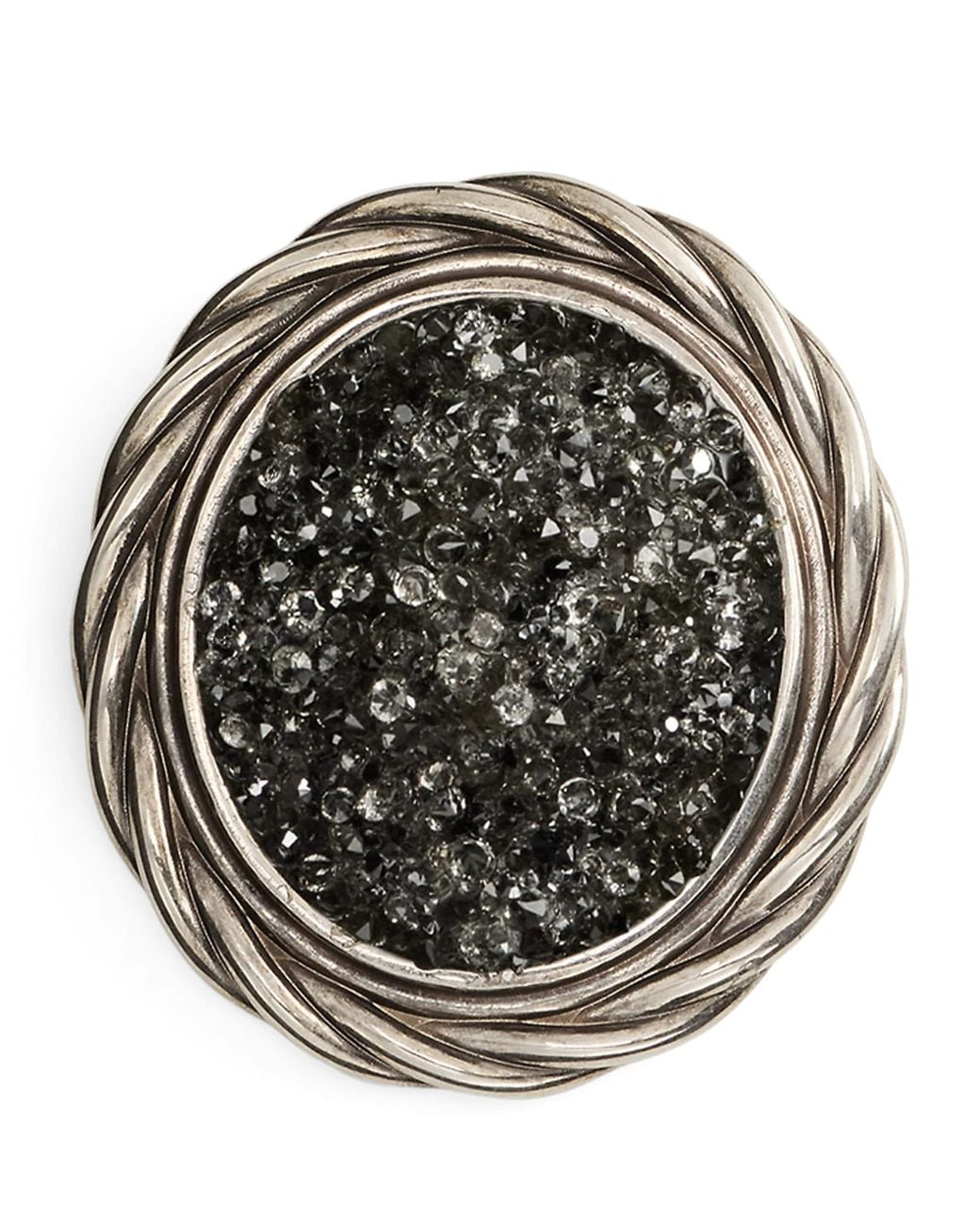 Ralph Lauren Metallic Antiqued Twisted-Frame Pyrite Brooch