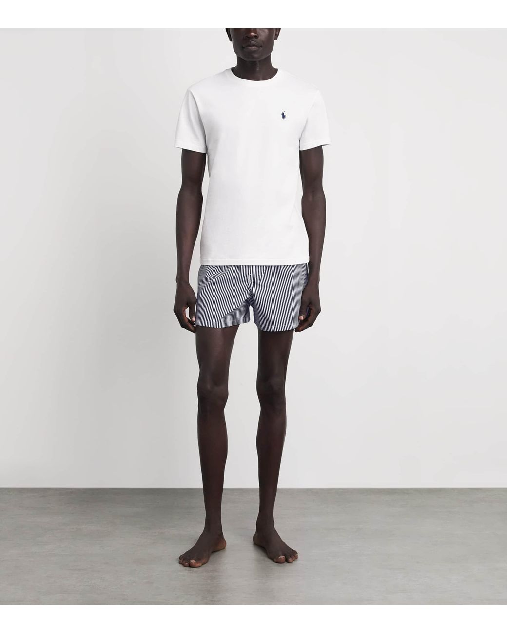 Polo Ralph Lauren Blue Cotton Striped Pyjama Shorts for men
