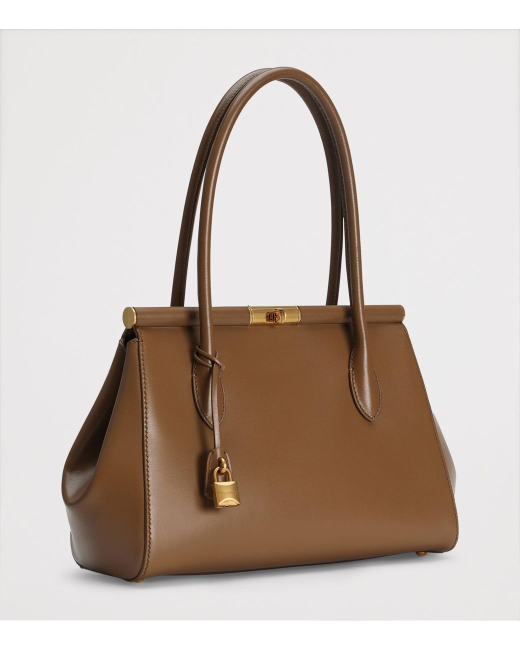 Dolce & Gabbana Brown Leather Marlene Everyday Tote Bag