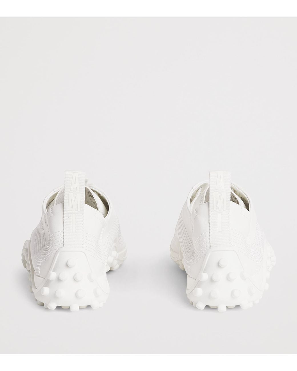 AMI White Leather Mirage Sneakers for men