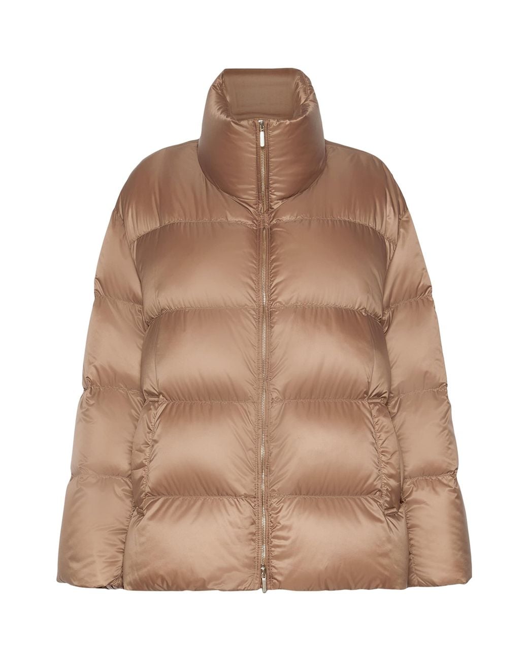 Max Mara Brown High-Neck Puffer Jacket