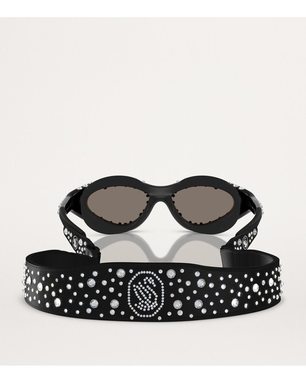 Swarovski Black Acetate Sk6024 Sunglasses