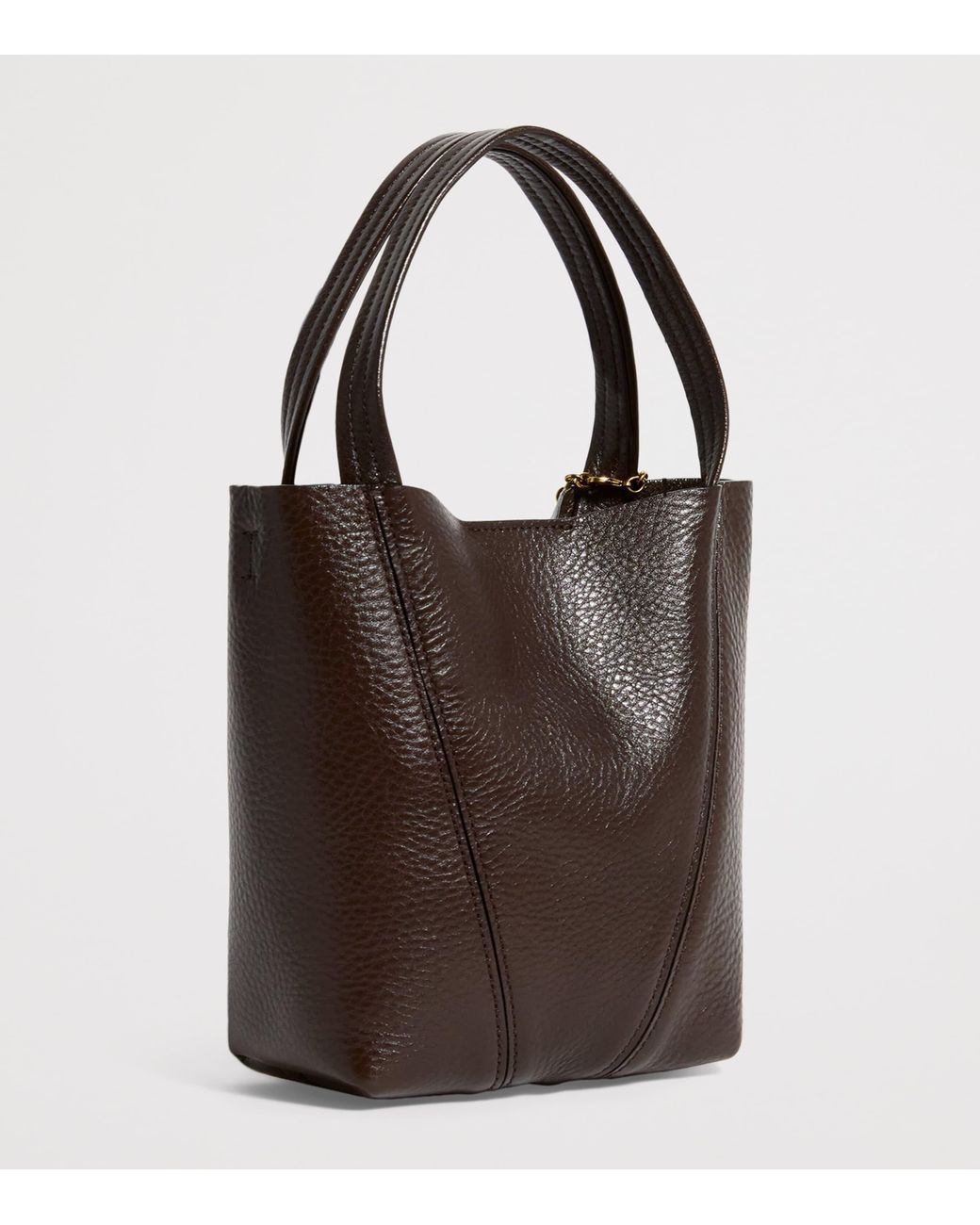 Chloé Brown Small Calfskin Spin Tote Bag