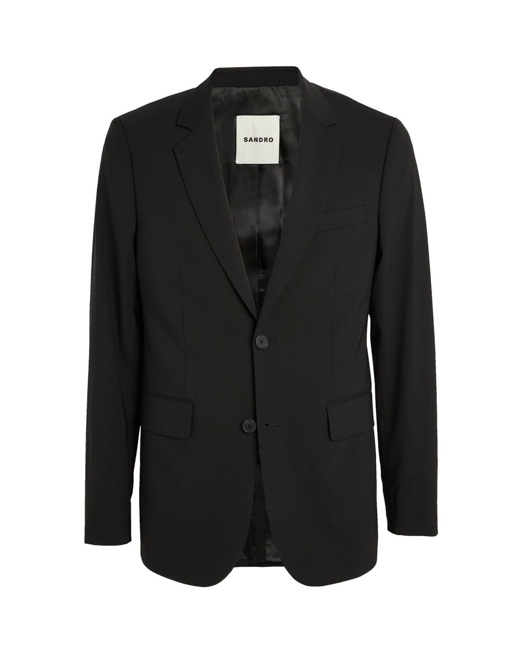 Sandro Black Virgin Wool Blazer for men