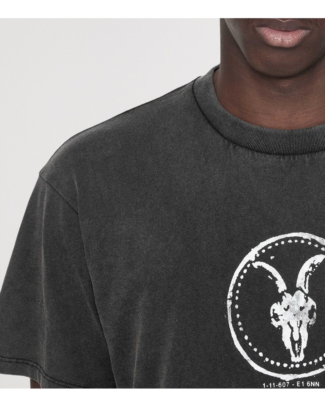 AllSaints Black Organic Cotton Tier Hale T-Shirt for men