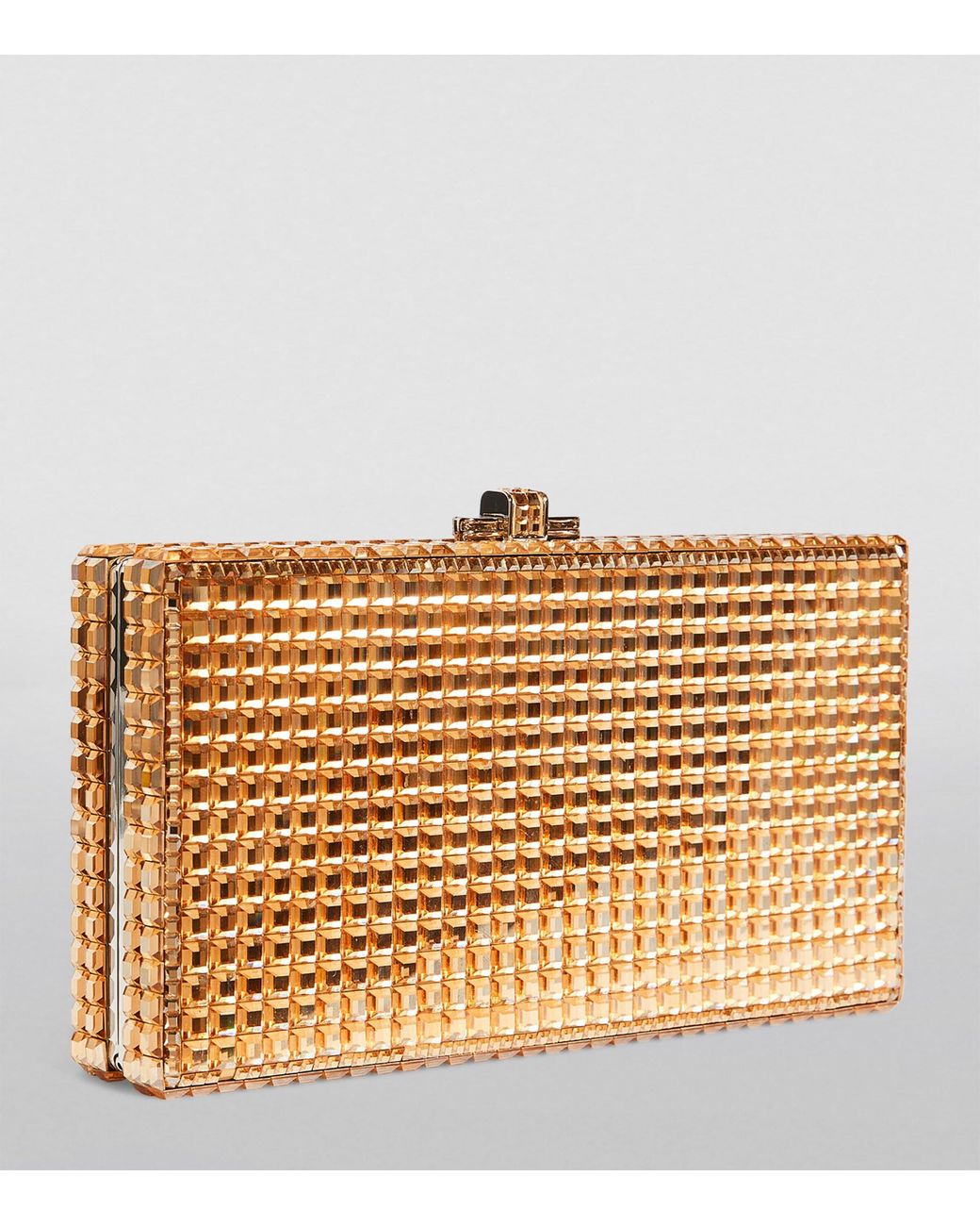 Judith Leiber Metallic Sleek Rectangle Clutch Bag