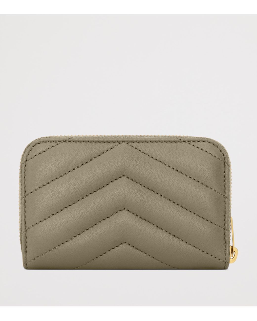 Saint Laurent Green Leather Monogram Matelassé Cassandre Wallet
