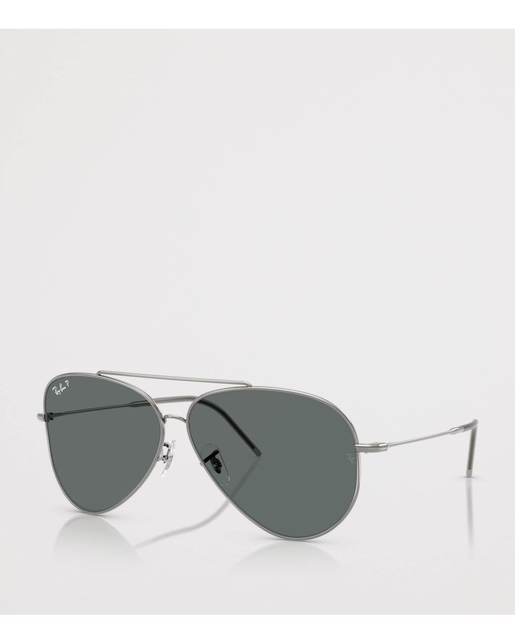 Ray-Ban Gray Metal Aviator Reverse Sunglasses