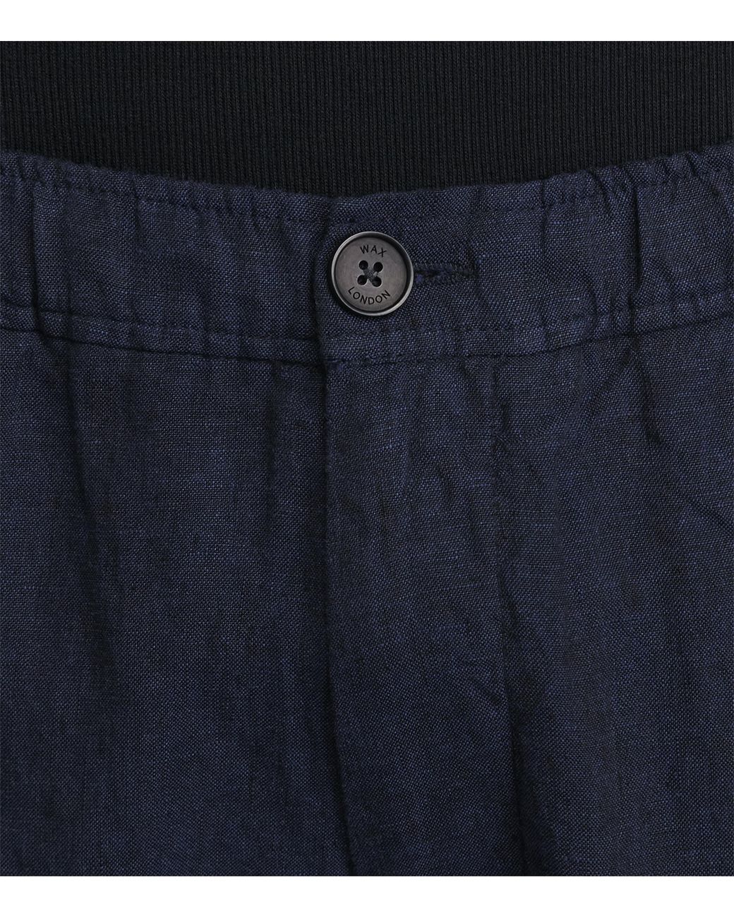 Wax London Blue Linen Kurt Chinos for men