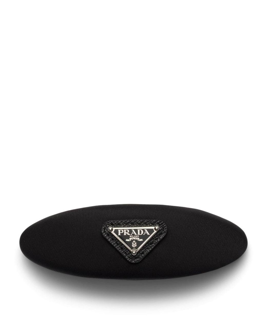 Prada Black Re-Nylon Logo Hair Clip
