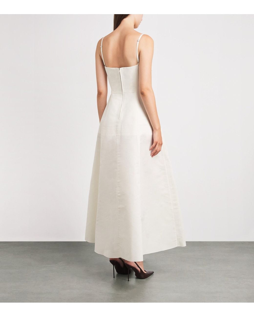 FFORME White Cotton-Silk Neneh Maxi Dress