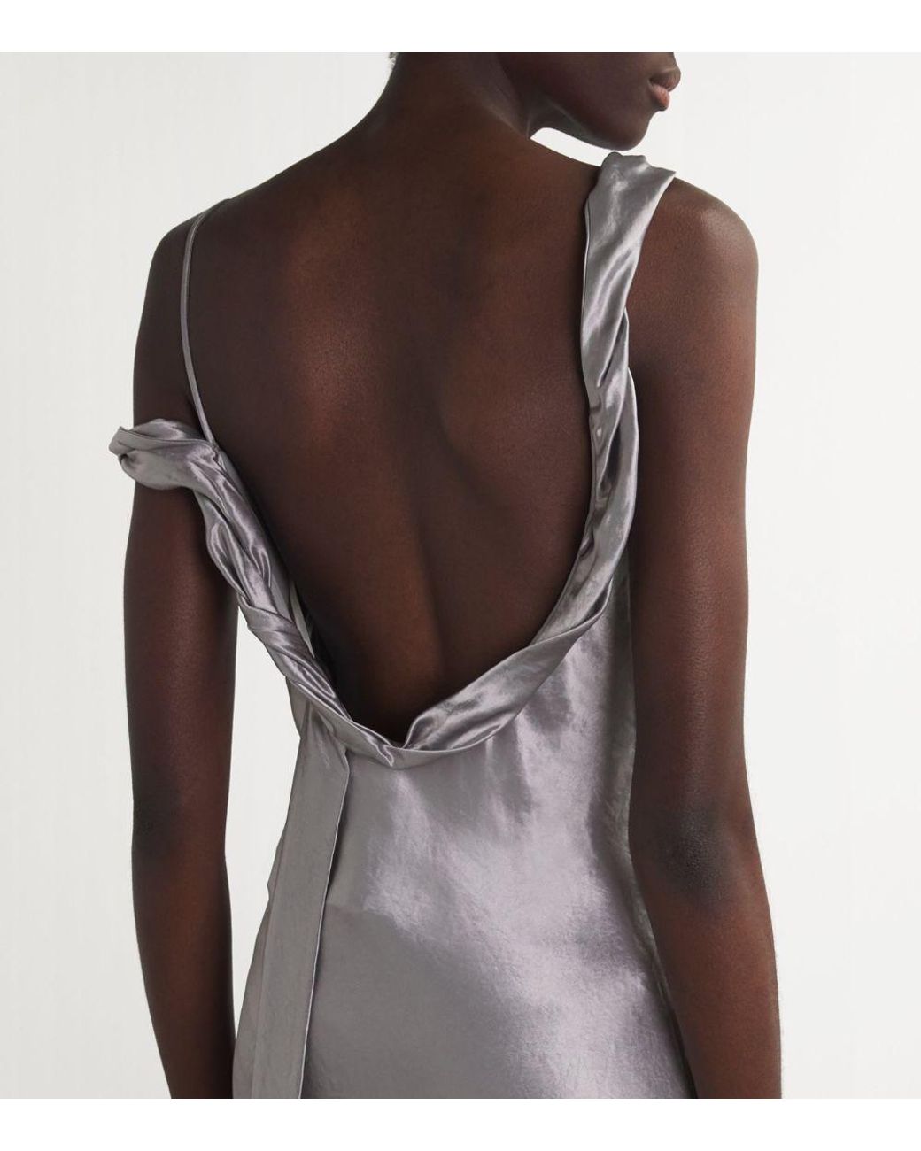 camilla and marc silver dress Camilla & Marc Satin Glacier Dress in Gray