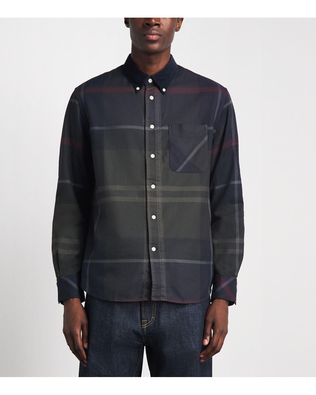 Barbour Blue Cotton Tartan Dunoon Shirt for men