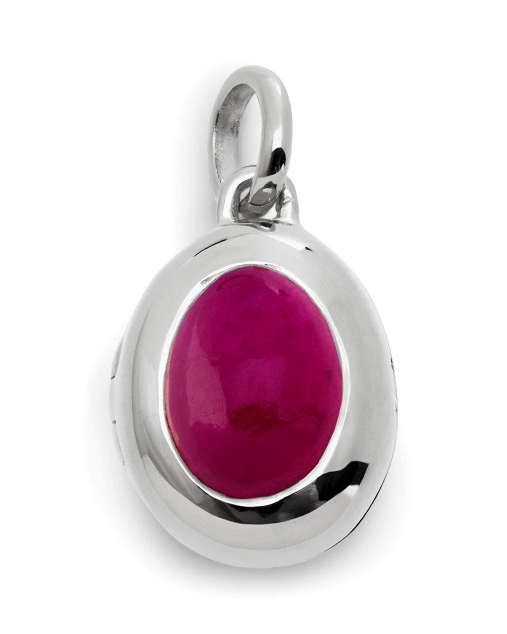 Monica Vinader Pink Sterling And Quartz July Birthstone Locket