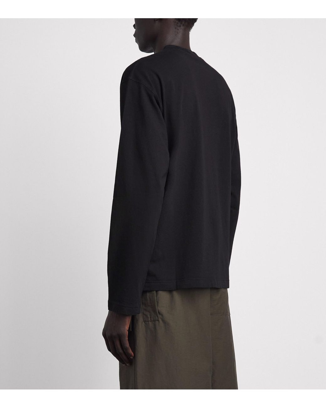 Stone Island Black Compass Slim Long-Sleeve T-Shirt for men