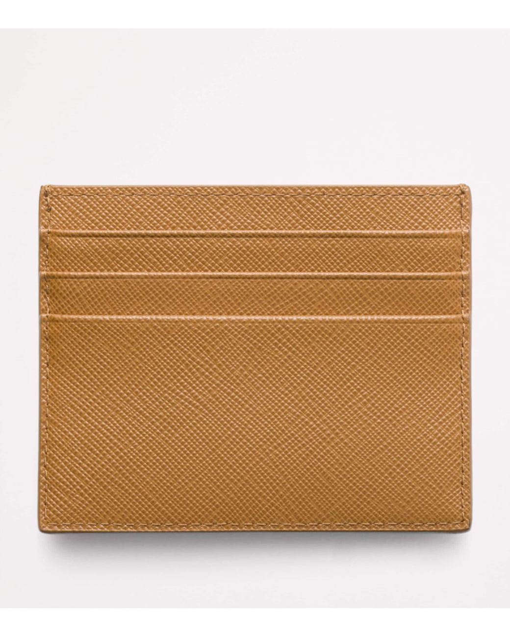 Prada Brown Saffiano Leather Card Holder