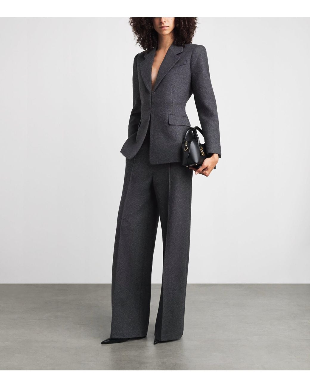 PAIGE Blue Wool-Blend Capelli Blazer