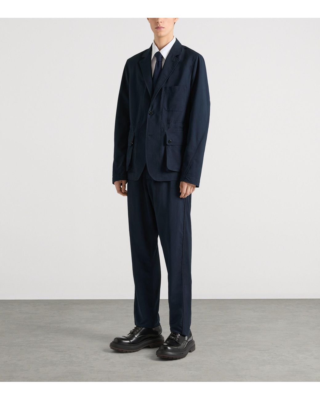 Givenchy Blue Technical Deconstructed Blazer for men