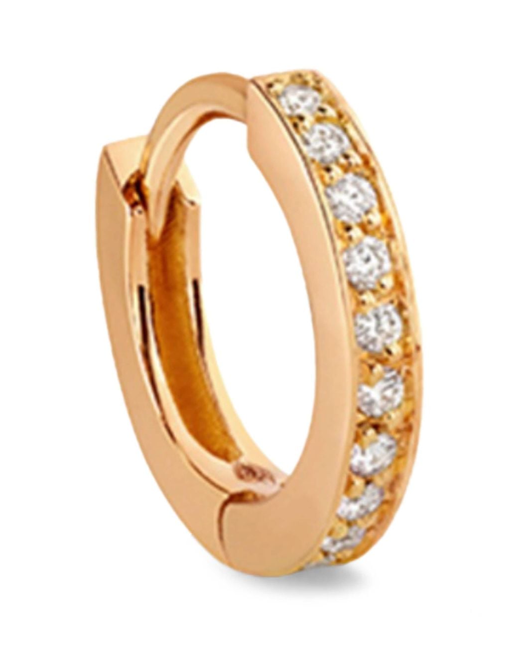 Repossi Metallic And Diamond Berbere Single Hoop Earring
