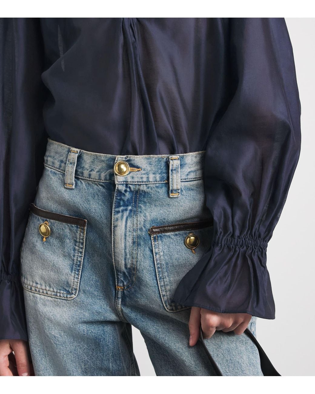 Polo Ralph Lauren Blue Organza Blouse