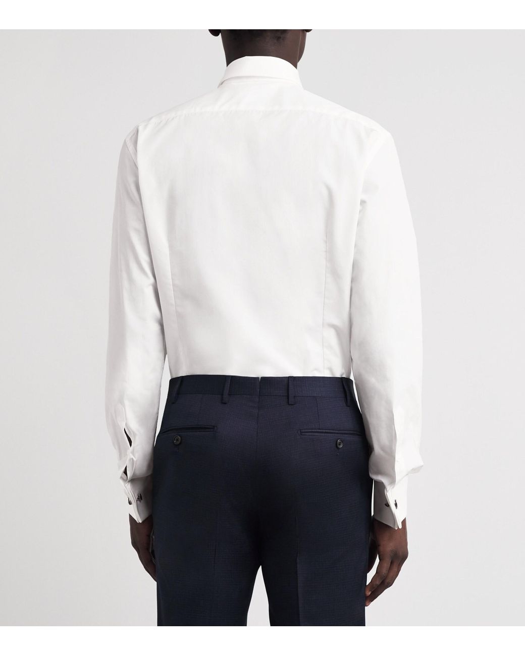 Corneliani White Cotton Evening Shirt for men