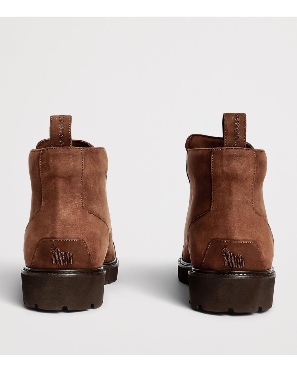 Colombo Brown Nubuck Ankle Boots for men