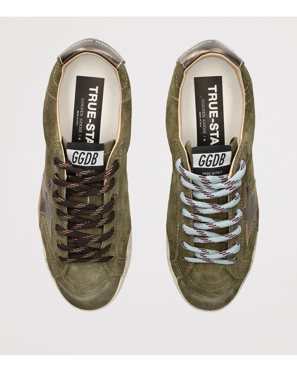 Golden Goose Deluxe Brand Green Suede True Star Sneakers
