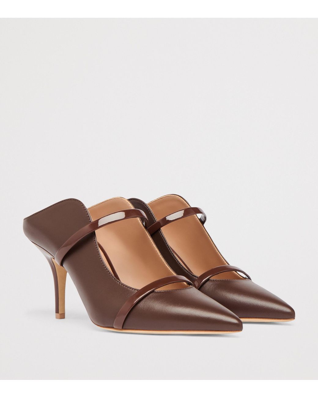 Malone Souliers Brown Leather Maureen Heeled Mules 70