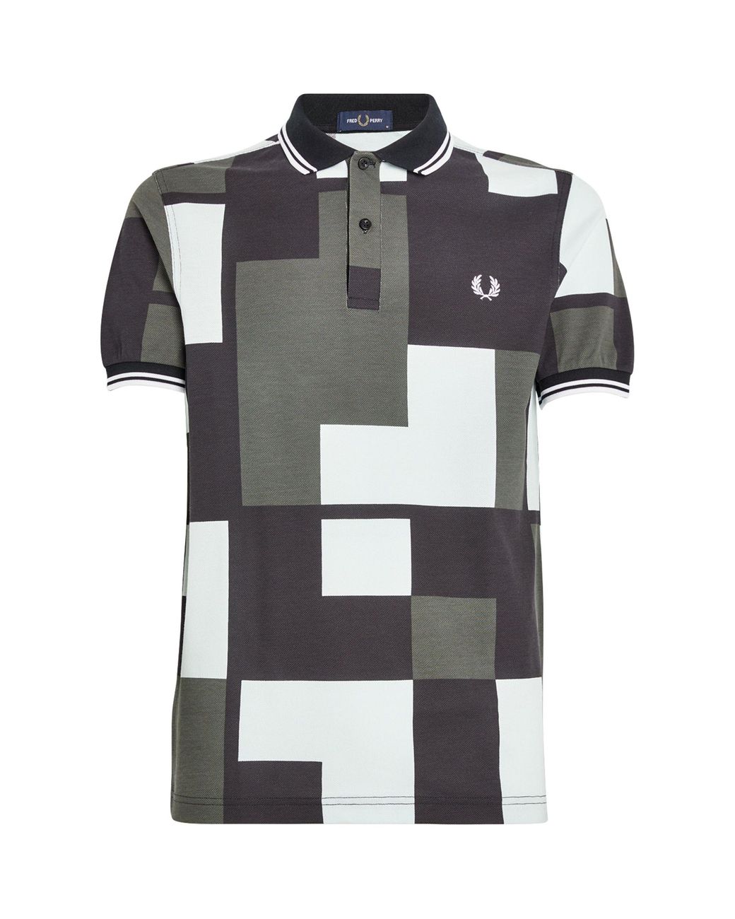 Fred Perry Cotton Pixel Polo Shirt for Men | Lyst