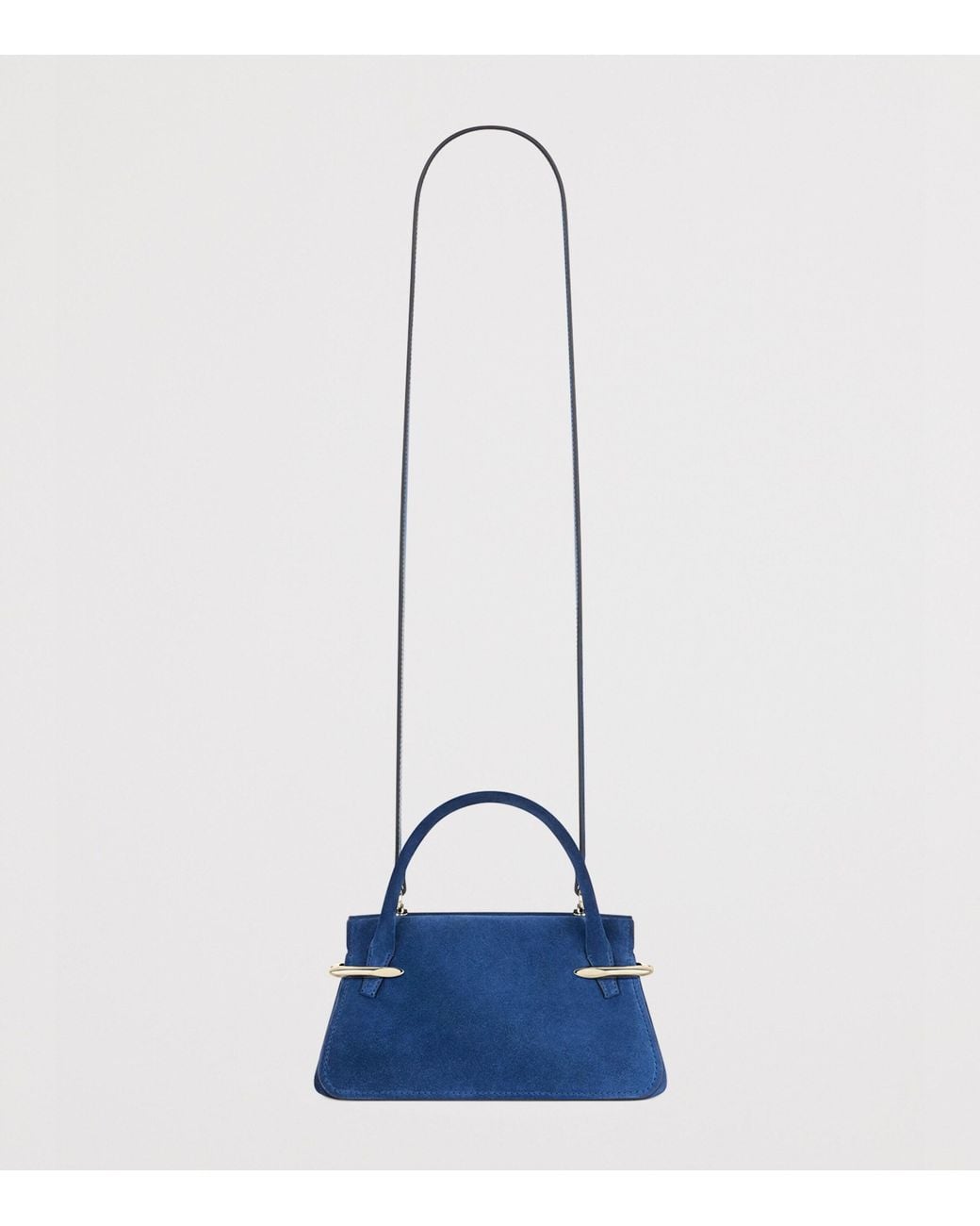 Givenchy Blue Mini Suede Pinch Top-Handle Bag