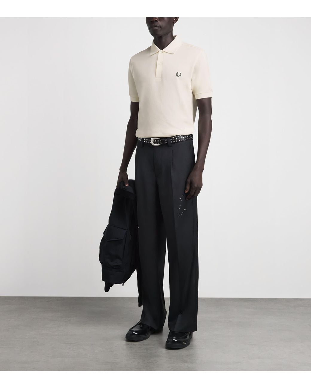Fred Perry White Cotton Logo Polo Shirt for men
