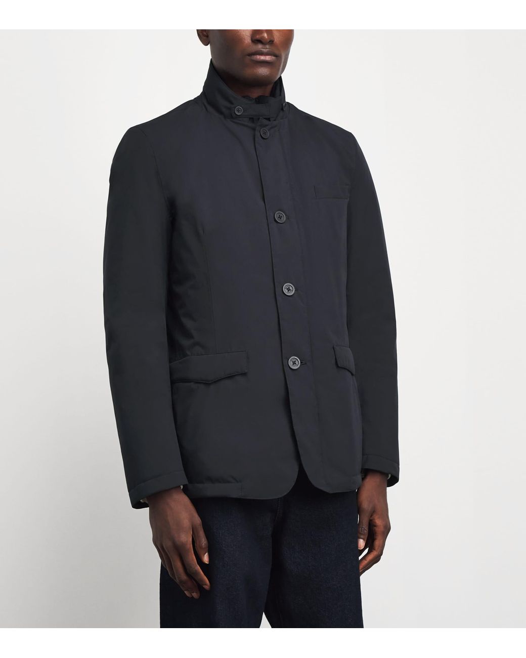 Herno Blue Down Hybrid Jacket for men