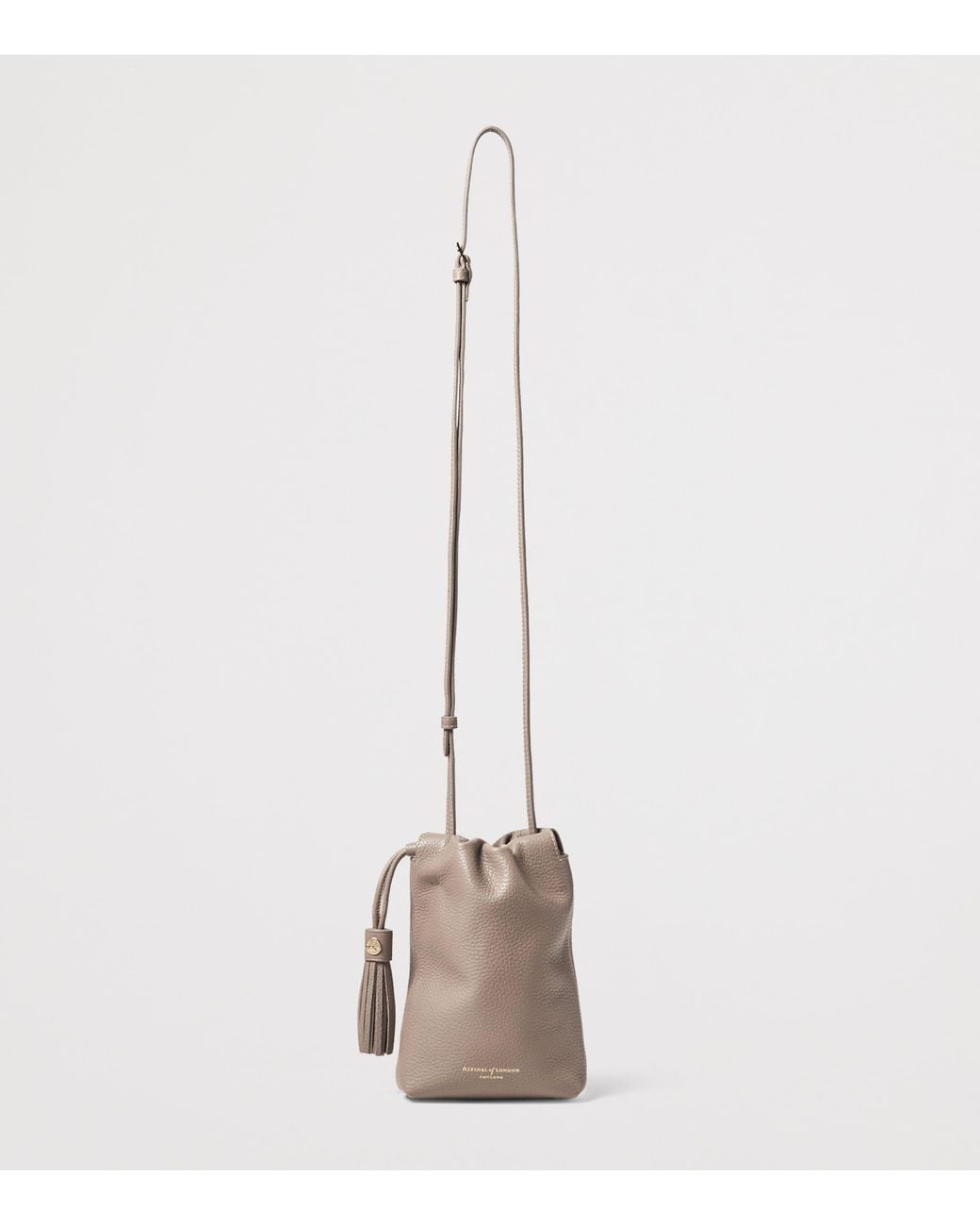 Aspinal Brown Leather Soho Cross-Body Pouch