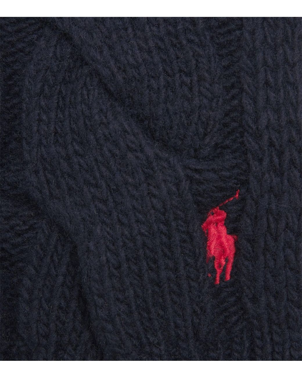 Polo Ralph Lauren Blue Wool Cable-Knit Scarf