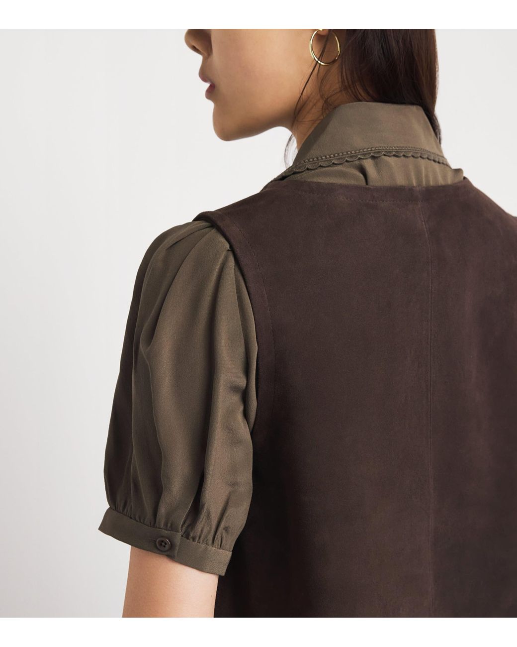 FRAME Brown Suede Safari Tent Mini Dress