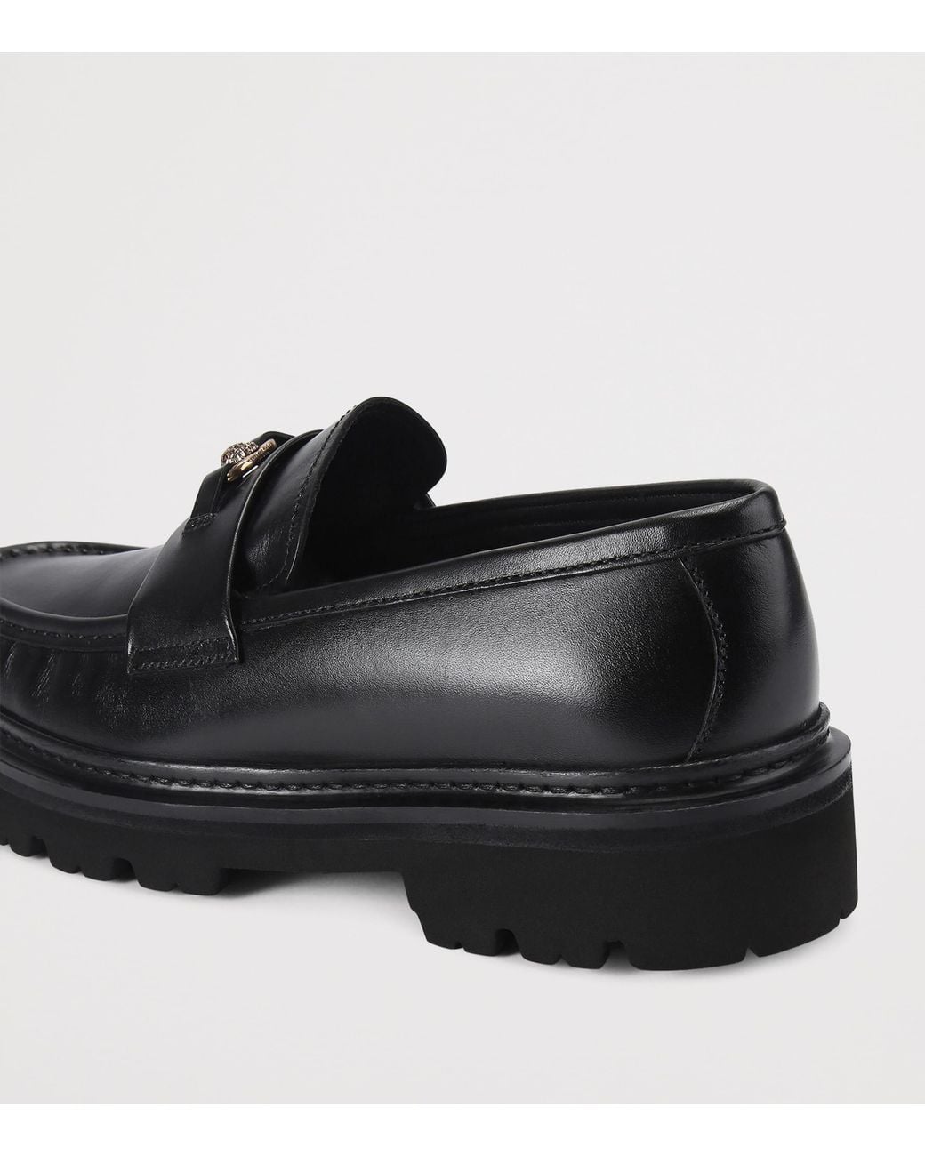 Kurt Geiger Black Leather Fenchurch Loafers for men