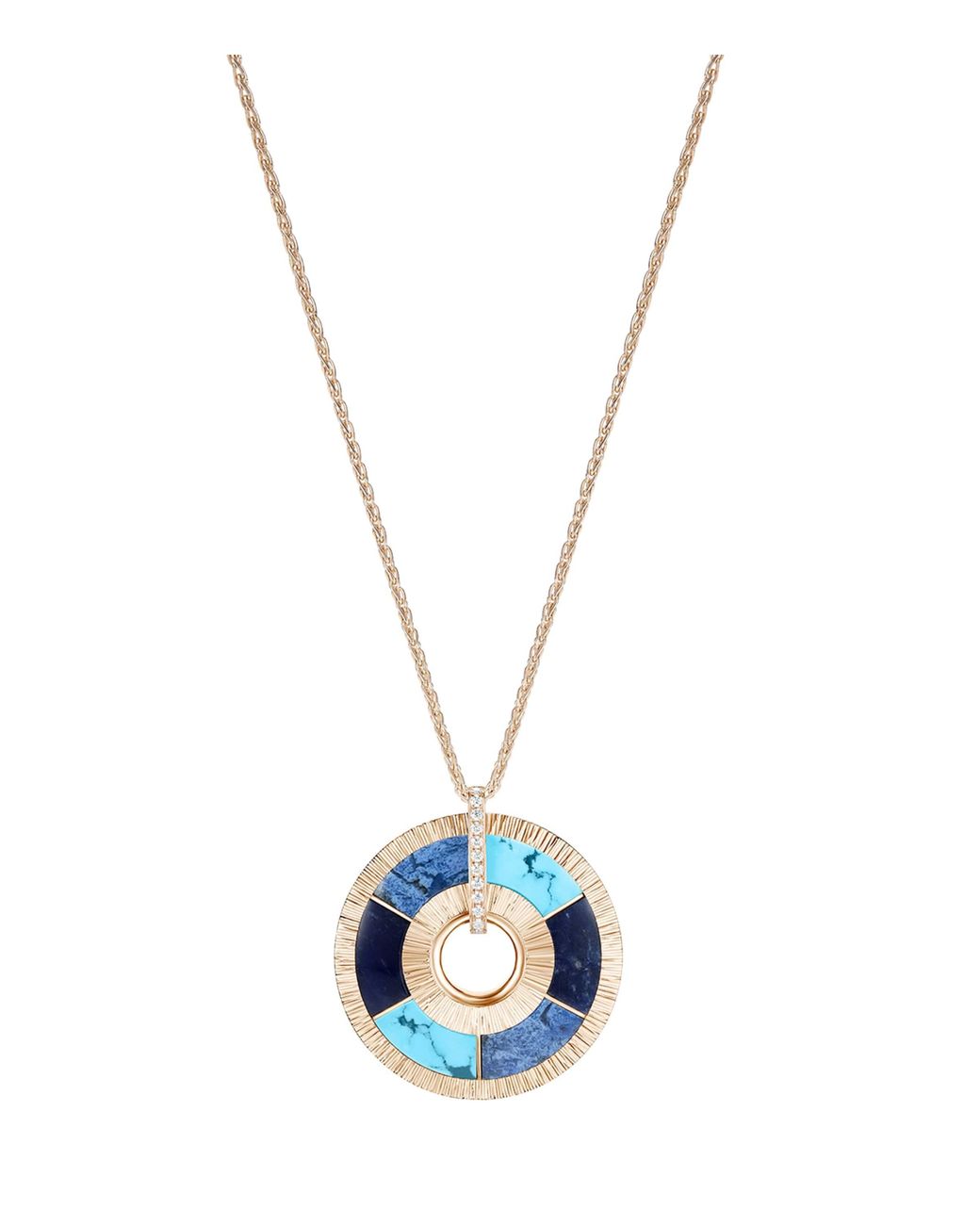 Piaget Blue Rose, Diamond, Sodalite And Dumortierite Possession Pendant Necklace