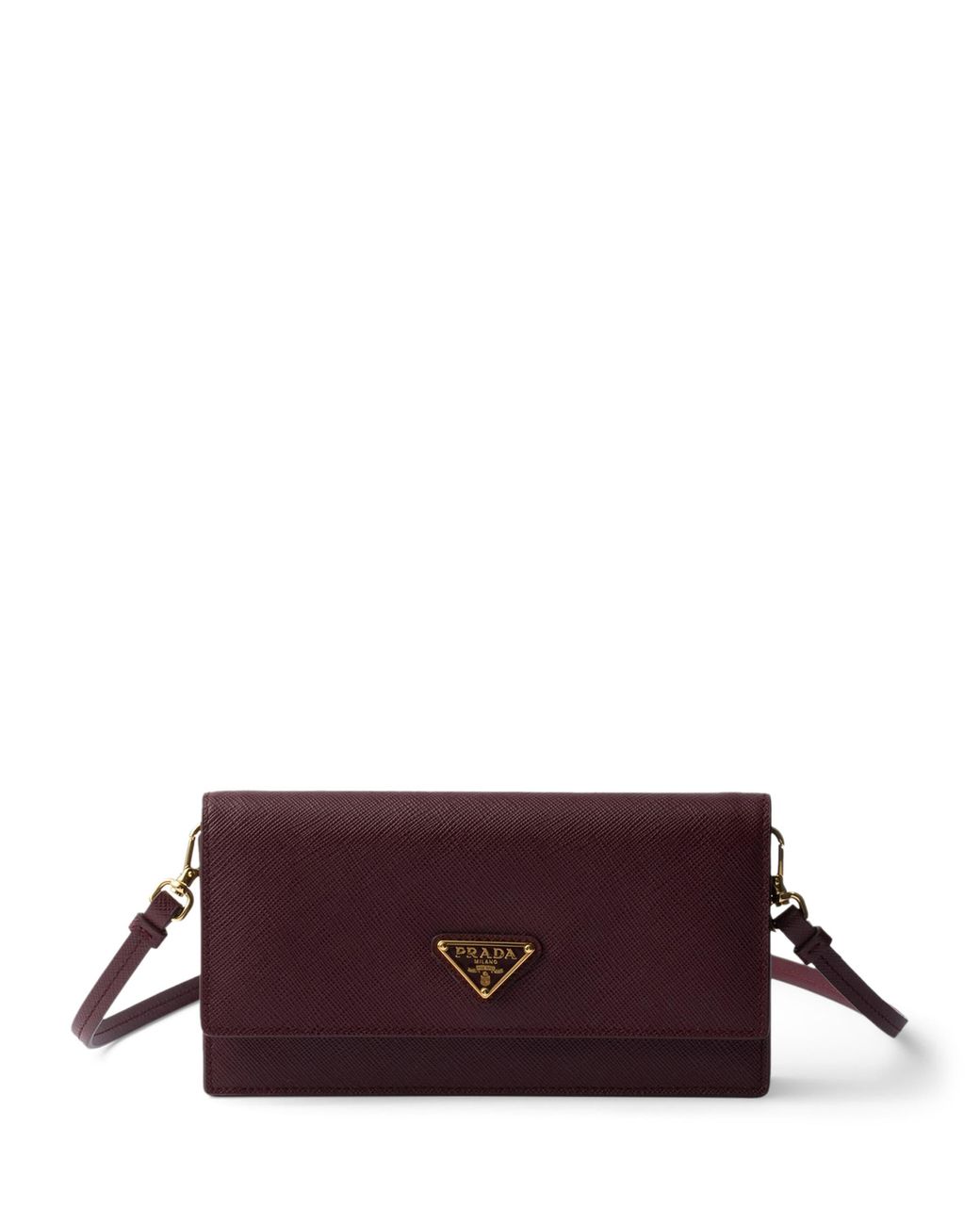 Prada Purple Mini Saffiano Leather Clutch Bag