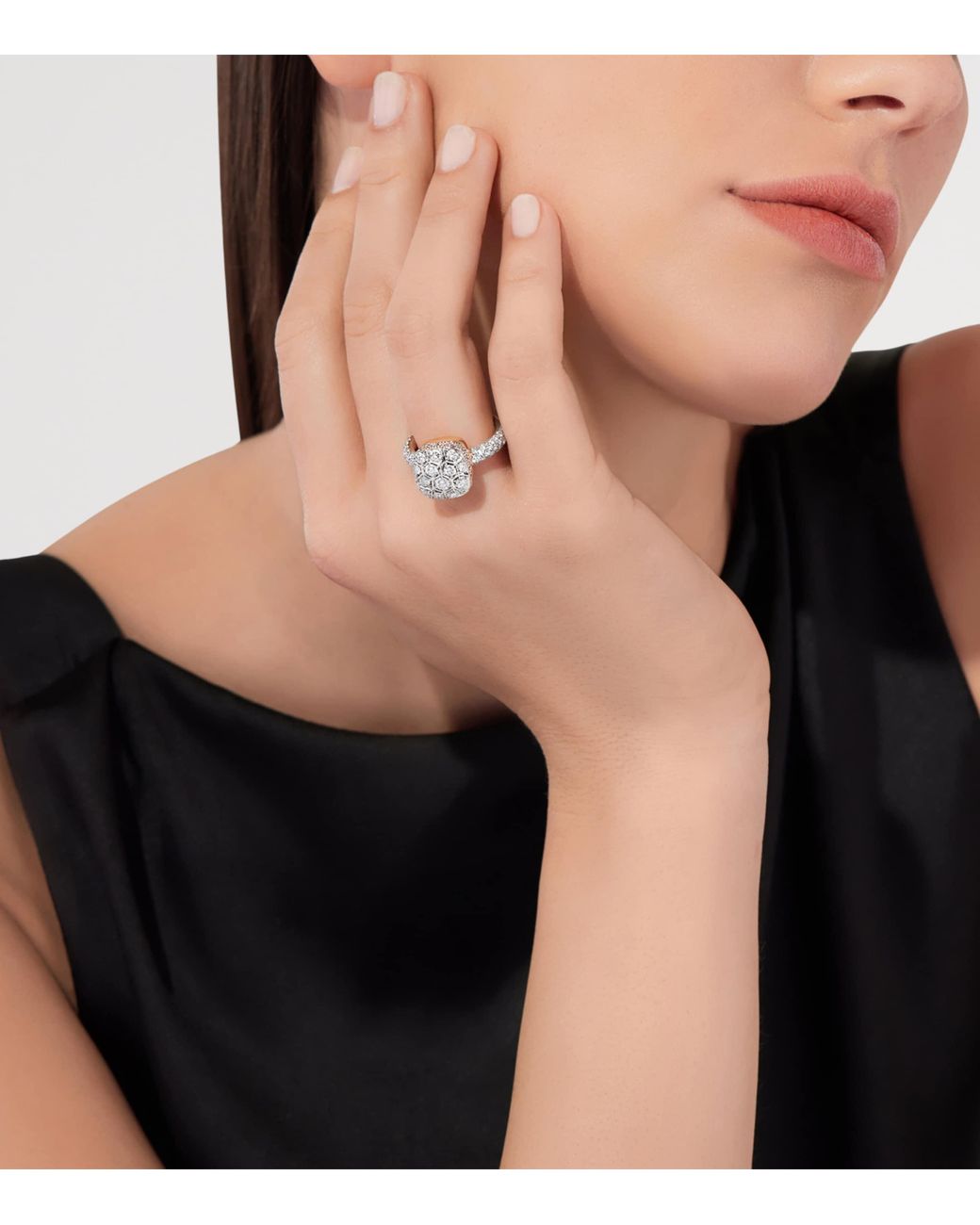 Pomellato White 18kt Rose Gold Nudo Diamond Ring