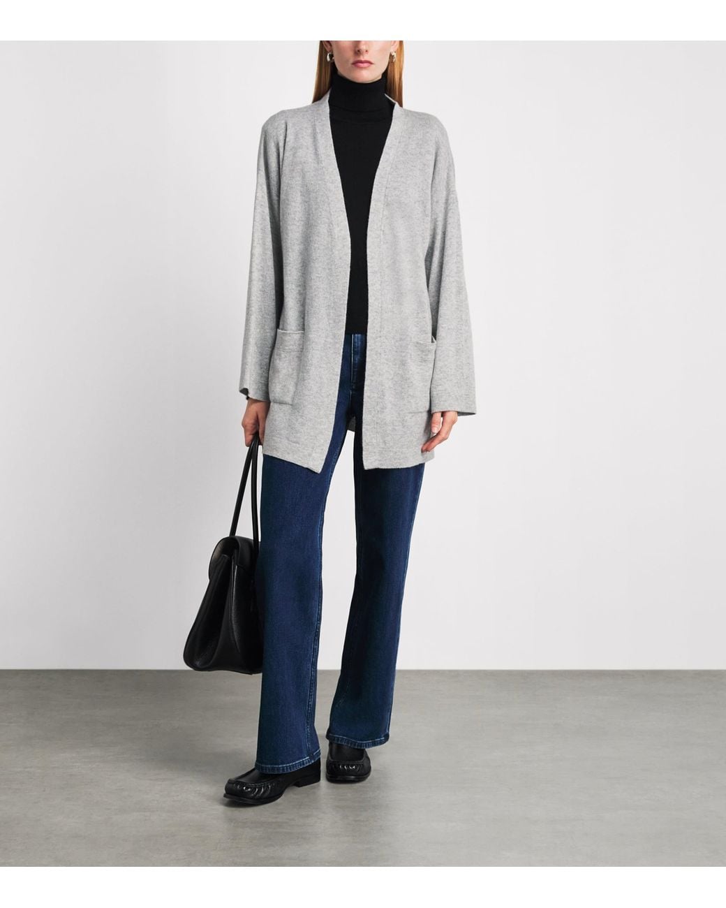 Johnstons White Cashmere Long Cardigan