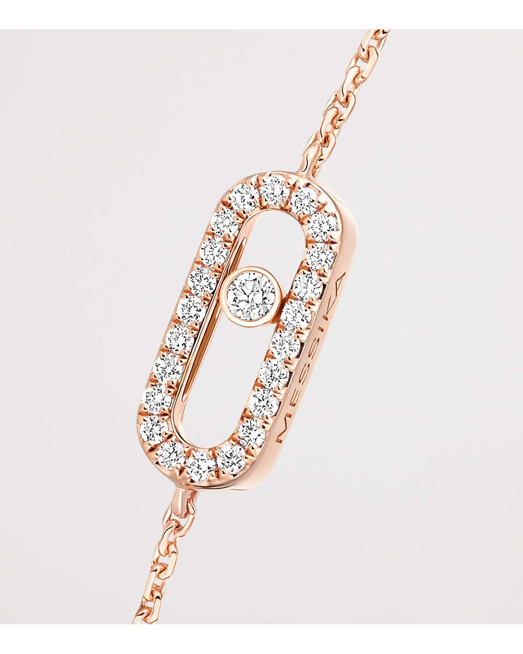 Messika White Move Uno Mini And Diamond Chain Bracelet