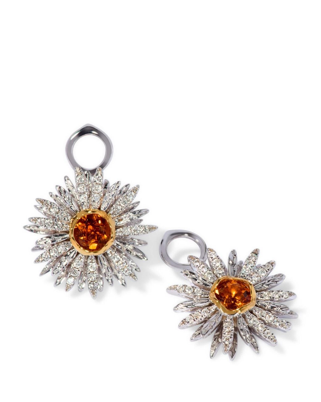 Annoushka Metallic Diamond And Citrine Daisy Earring Drops