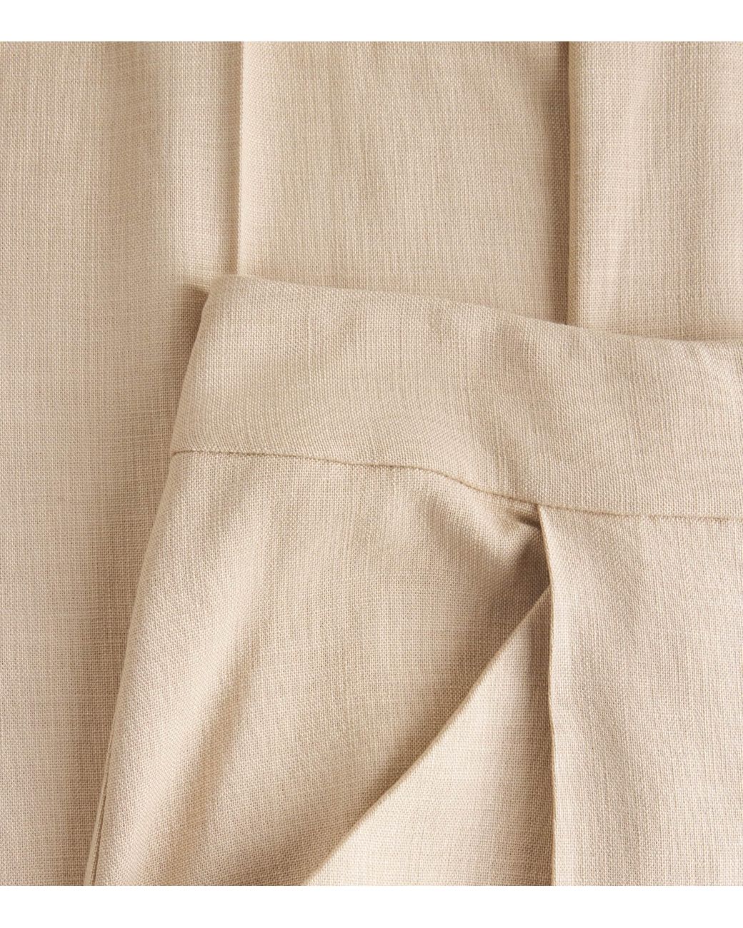 Veronica Beard Natural Marbeau Wide-Leg Trousers