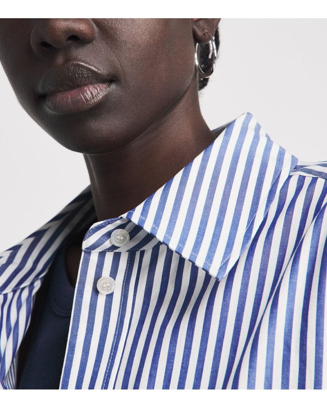 Joseph Blue Cotton Stripe Theia Shirt