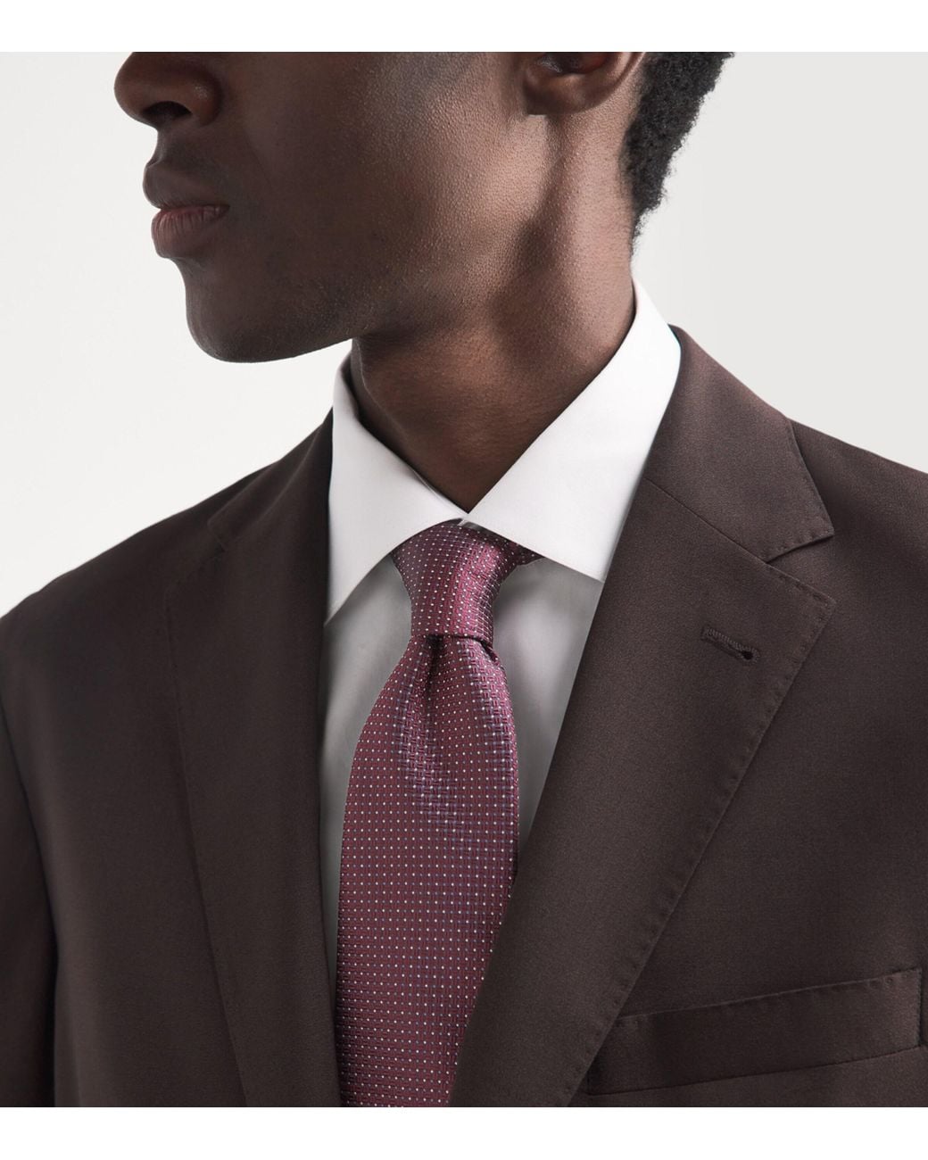 Corneliani Purple Silk Jacquard Tie for men