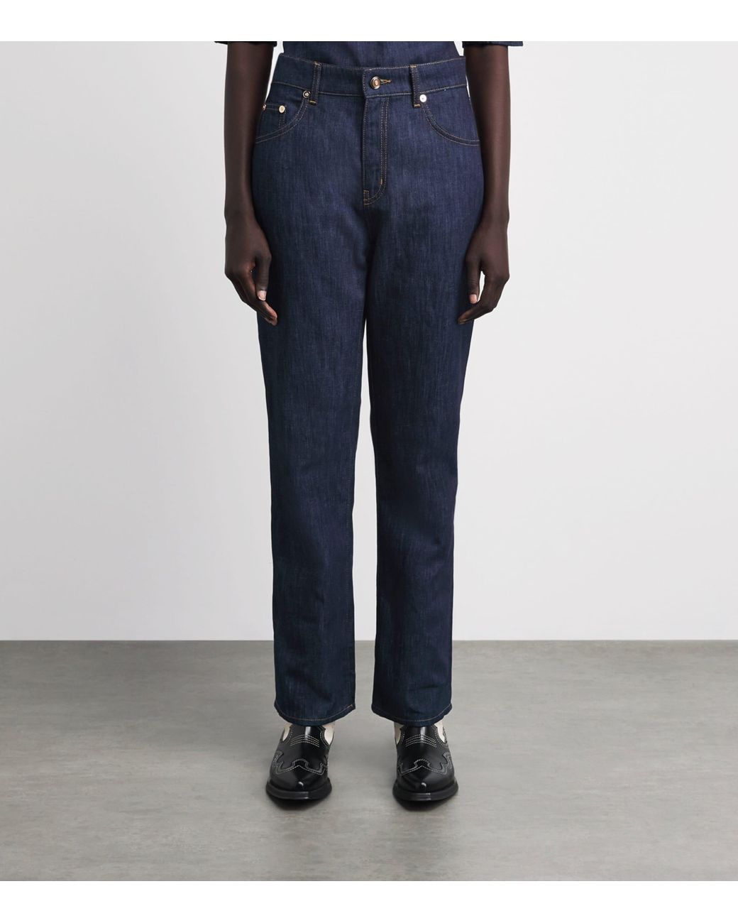 Gabriela Hearst Blue Elara High-Rise Bootcut Jeans