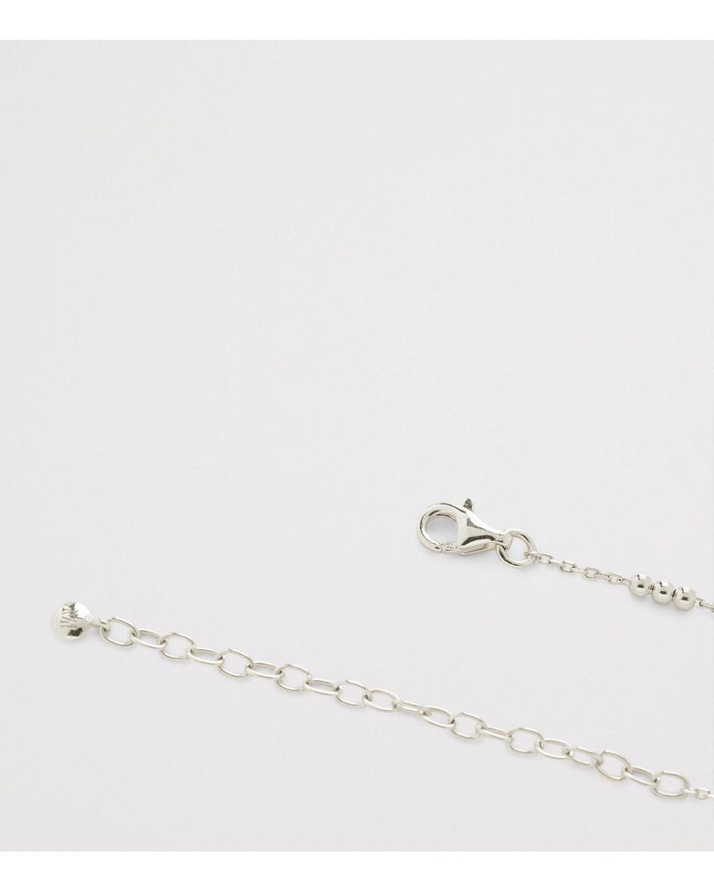 Monica Vinader Natural Sterling Beaded Chain Necklace
