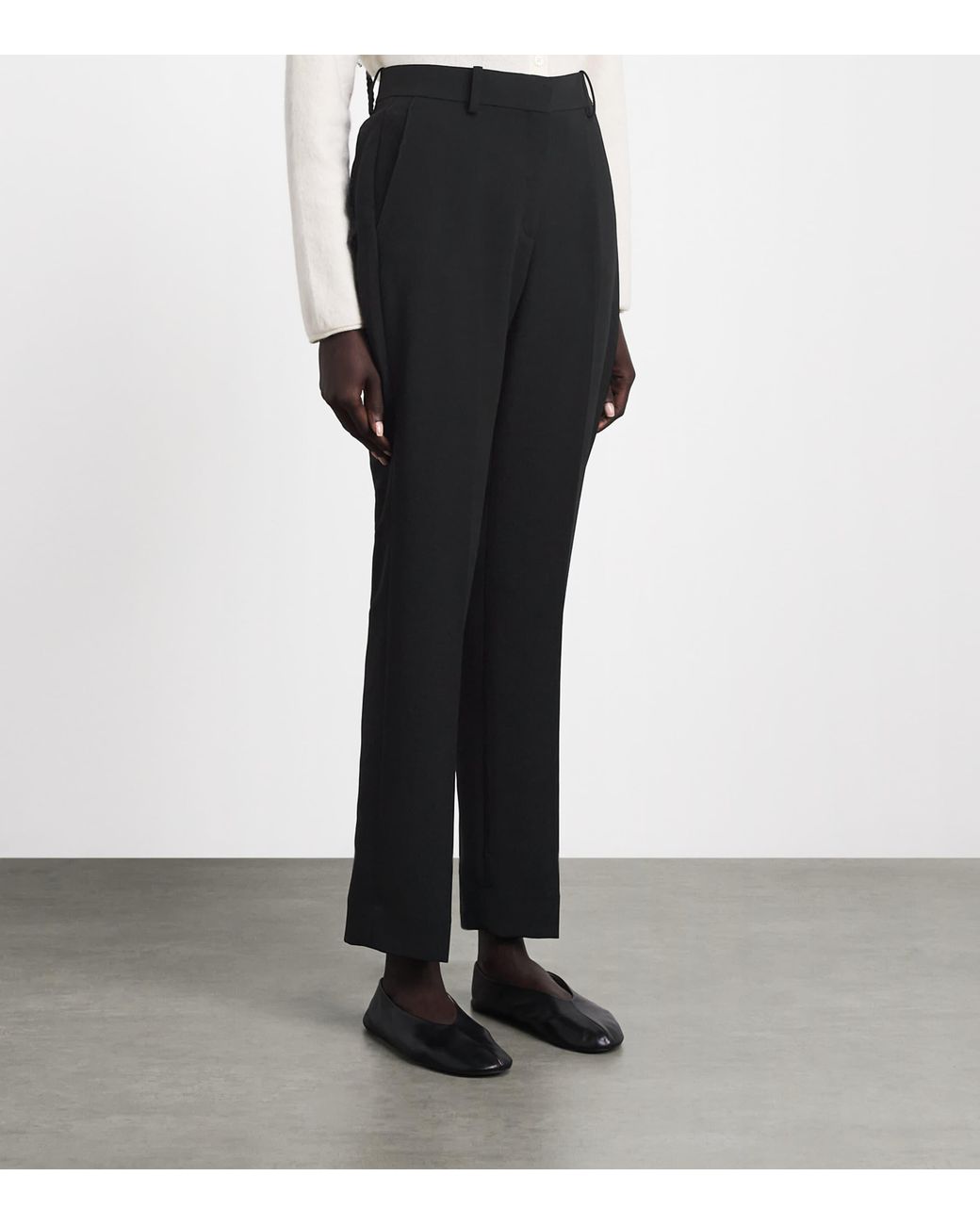 Theory Black Straight Marcee Trousers